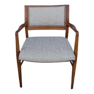 1950s Modern Teakwood Armchair with New Upholstery