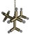 Mid-Century Modern NOIR Snow Flake Chandelier, Metal with Brass Finish For Sale - Image 3 of 6