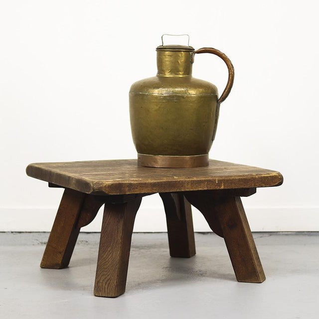 Large Rustic Farmhouse French Brass Canne à Lait or Milk Jug For Sale - Image 9 of 12