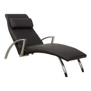 Black and Anthracite Upholstered Model 2600 Chaise Lounge by Rolf Benz For Sale