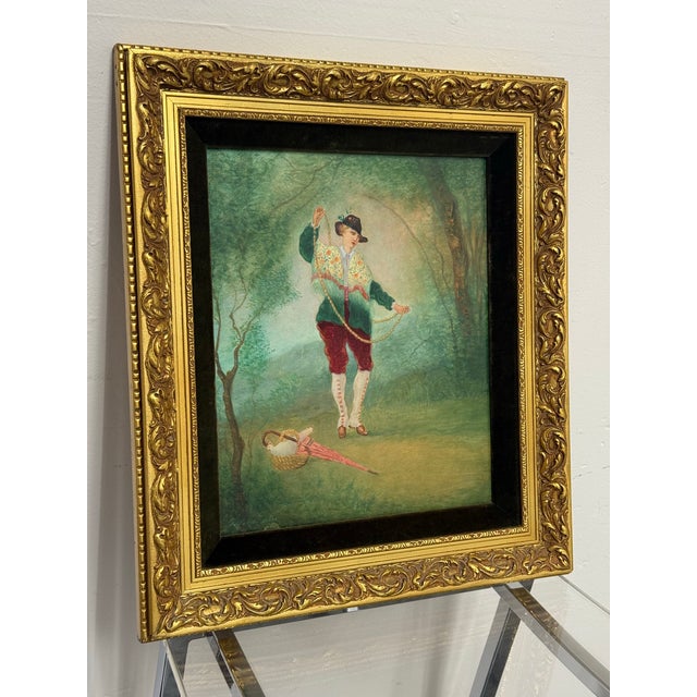 English Roberto De Lucchi Crosa Female Painting, Vintage For Sale - Image 3 of 12