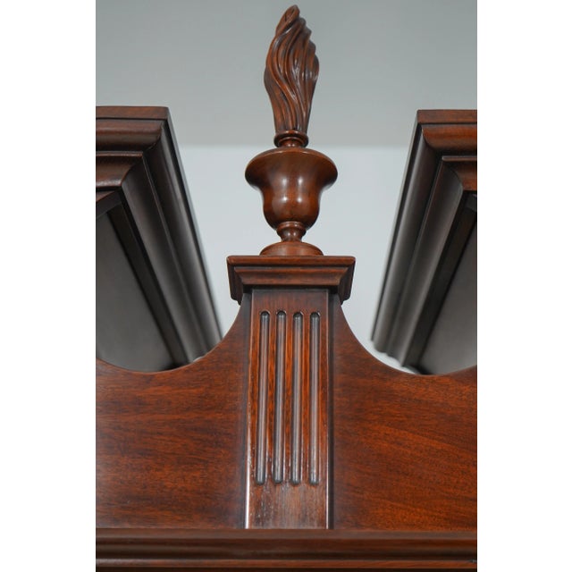 1980s Henkel Harris 3 Piece Mahogany Queen Anne Highboy For Sale - Image 5 of 13