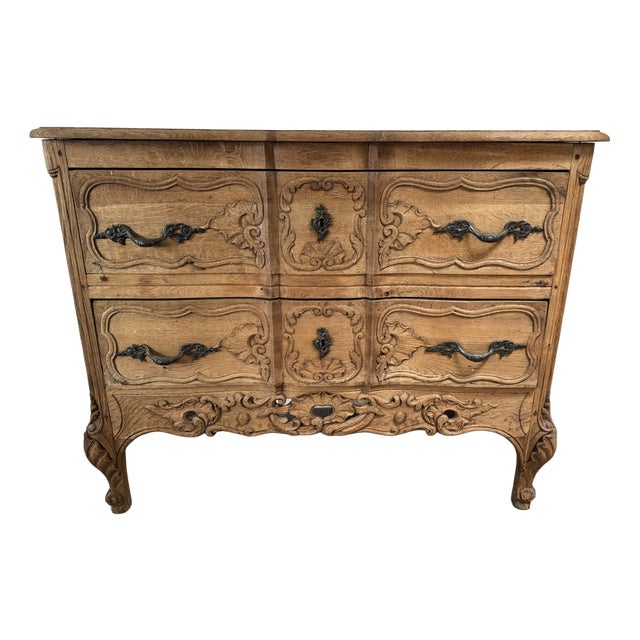 French Bleached Oak Chest of Drawers, 1860 For Sale
