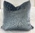 2020s Slate Blue Leopard Cut Velvet 22" Pillows"-A Pair For Sale - Image 5 of 5