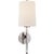 Thomas O'Brien for Visual Comfort Signature Edie Sconce in Polished Nickel with Linen Shade For Sale