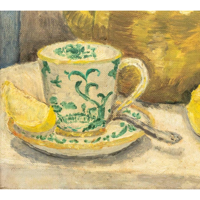 Still Life Scene, Oil on Canvas Panel, 20th Century For Sale - Image 4 of 6