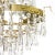 Traditional Empire Style Polished Brass 5 Arm Chandelier With Crystals For Sale - Image 3 of 5