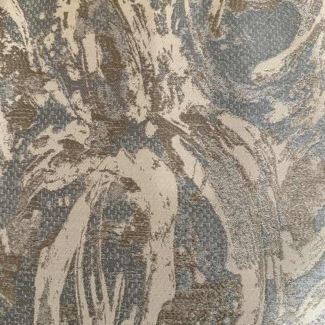 Handcrafted decorative pillow case. Double sided, platinum blue, silver, off white abstract pattern, 18”X18”Invisible...