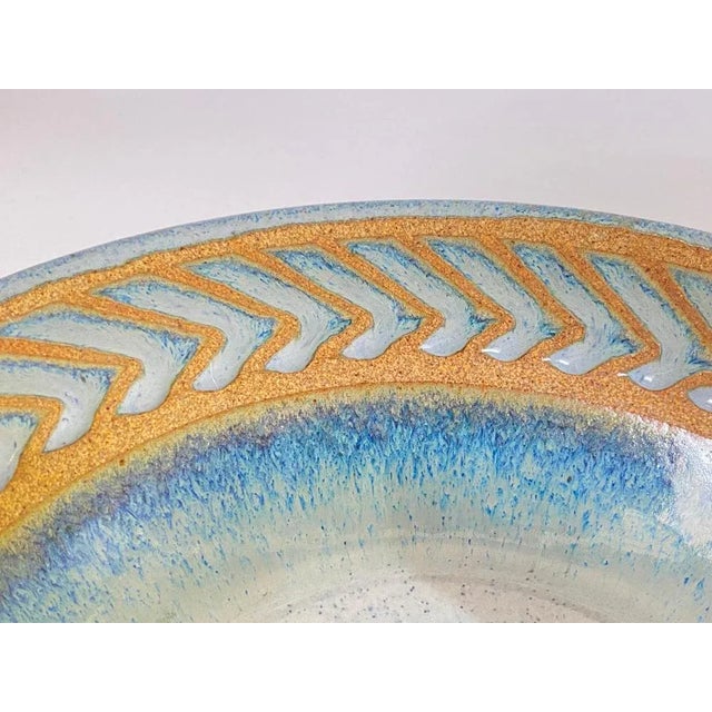 Scandinavian Stoneware Bowl Enameled, 1960s For Sale - Image 4 of 8