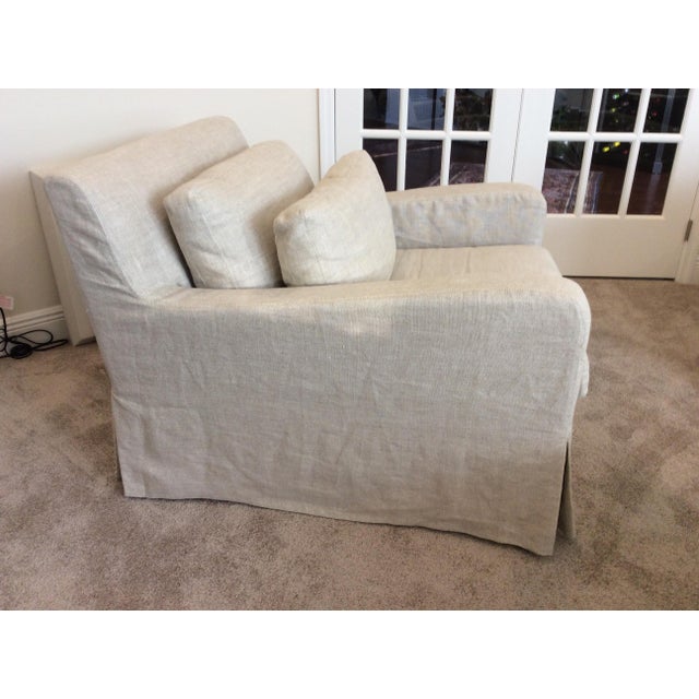 Restoration Hardware Belgian Slope Arm Slipcover Chair Chairish