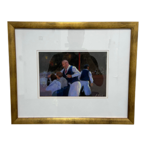 Circa 2004 Francine Hurd "Restaurant Series 1" Original Pastel Art Work, Signed