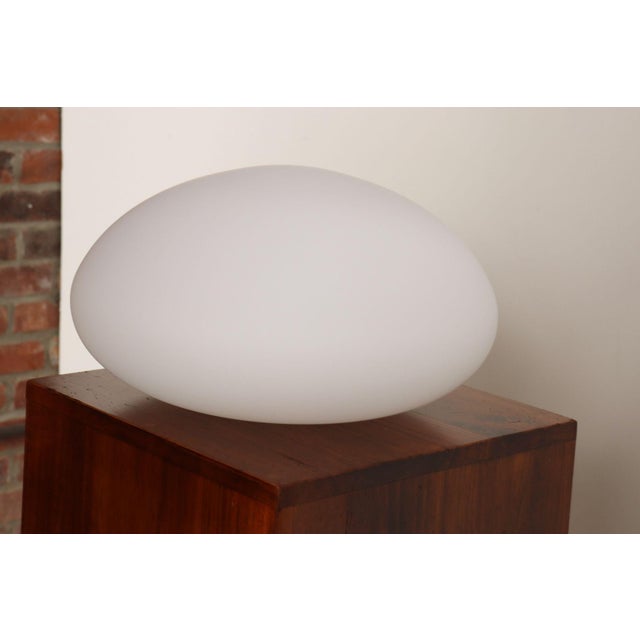 Vintage Mushroom Table Lamp With Frosted Glass Shade and Walnut Base by Laurel For Sale - Image 10 of 12