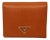 Prada Tobacco Saffiano Leather Portafoglio Tri-Fold Wallet, 2016. For Sale