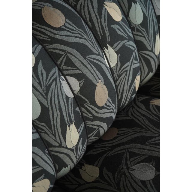 Danish Art Deco 3-Seater Sofa in Elm with Floral Upholstery, 1940s For Sale - Image 4 of 18
