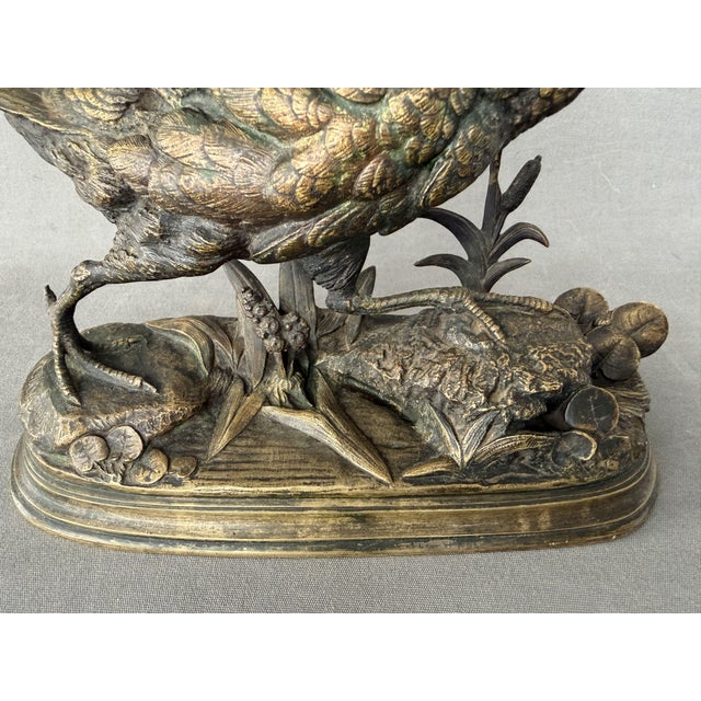 Late 19th Century Paul Edouard Delabrierre, Bird, 1880s, Bronze For Sale - Image 5 of 9