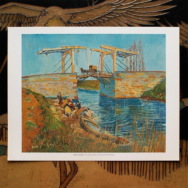 American 2008 After Van Gogh "The Langlois Bridge at Aries With Women Washing", First Edition German Poster For Sale - Image 3 of 7