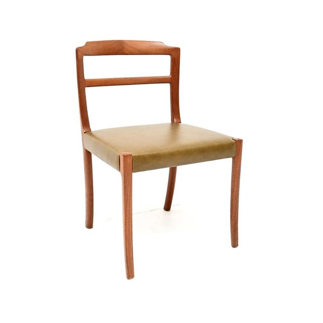 1960s Vintage Danish Teak and Leather Dining Chairs from Ole Wanscher, 1960, Set of 8 For Sale - Image 5 of 11