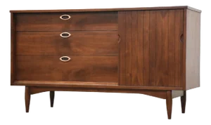 1960s Refinished Walnut Dresser Mainline by Hooker