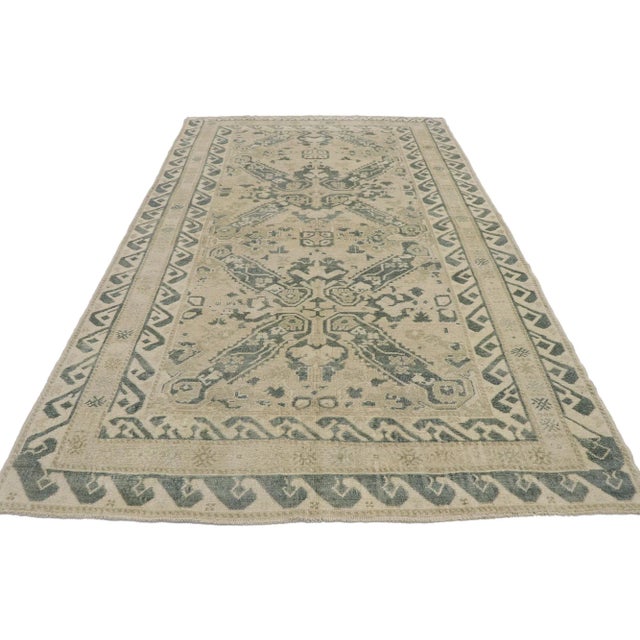 Farmhouse Vintage Turkish Oushak Rug - 04'10 X 08'01 For Sale - Image 3 of 9