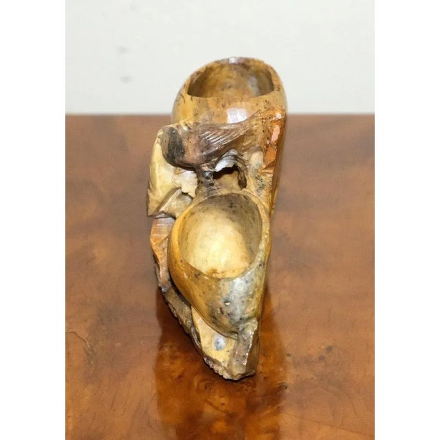 Early 20th Century Handcarved Soapstone Figure with Two Pots For Sale - Image 9 of 12