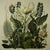 20' X 20' Original Watercolor Botanical Fine Art Print - Dark Green, Unframed For Sale