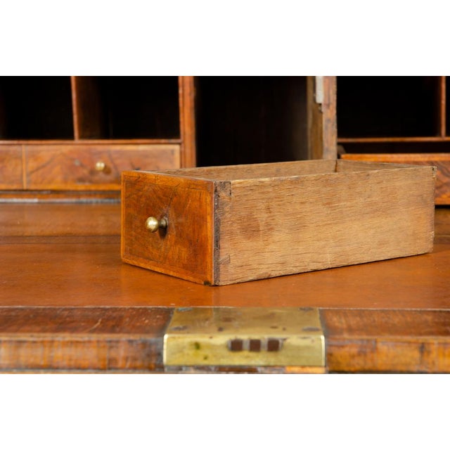 Brown George II Walnut Slant Lid Desk For Sale - Image 8 of 13