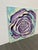 Design Plus Gallery presents a Pop Art Stylized Teal + Lavender Rose Acrylic Painting by artist P. Black. This large-scale...