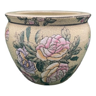 Oriental Decorative Fish Bowl For Sale