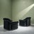 Industrial Lounge Chairs in Chromed Steel and Black Corduroy Fabric, Italy, Set of 2 For Sale - Image 3 of 13