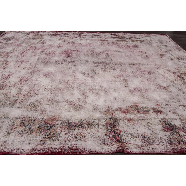 1960s Vintage Distressed OverdyedWool Rug For Sale - Image 5 of 8