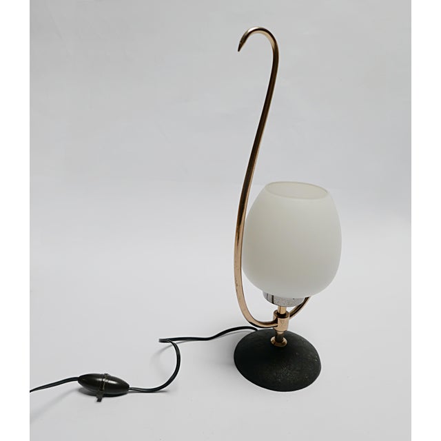 Black Table Lamp by Arlus House, 1950s For Sale - Image 8 of 9