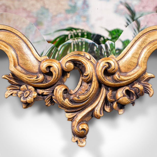 Wood 1910's Antique Baroque Wall Mirror For Sale - Image 7 of 8