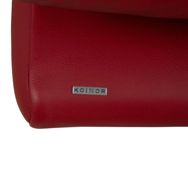 Leather Armchair in Red with Manual Function by Koinor Rossini For Sale - Image 12 of 17