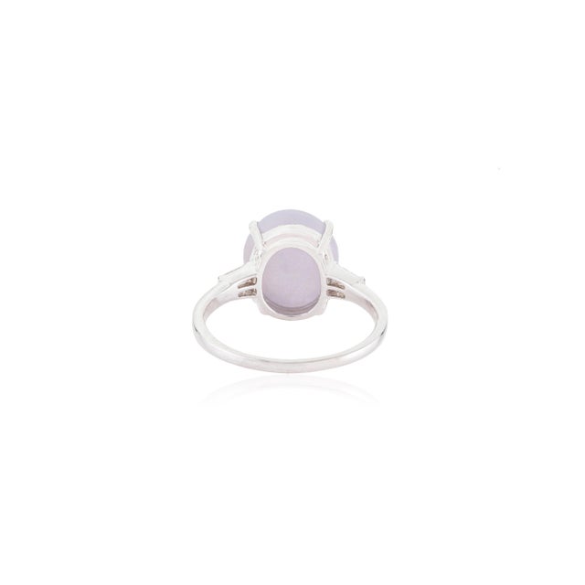 8.5ct Cabochon Star Sapphire & Baguette Diamond Cocktail Ring Size 6.5 in 14k Gold For Sale - Image 10 of 18