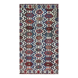 Antique Shahsavan Kilim/Rug Large and Unusual, C-1900's as Is For Sale
