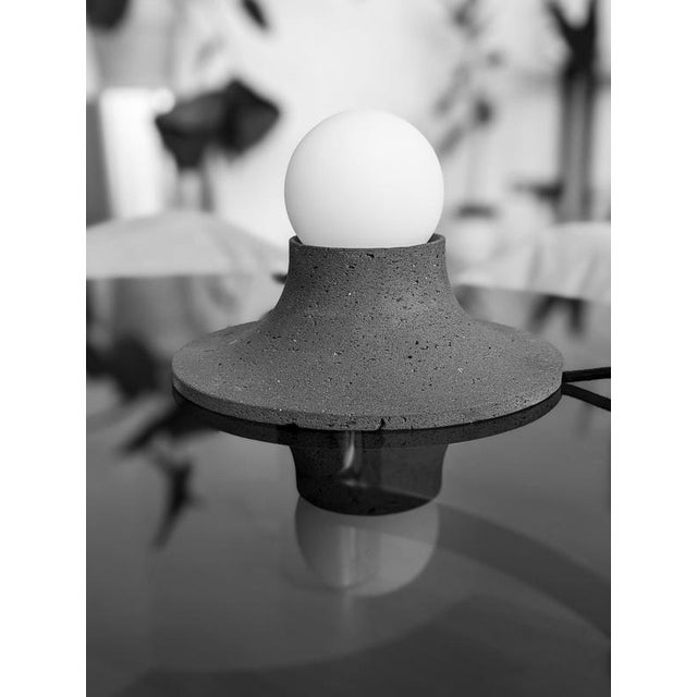 Basalte Natural Lava Stone Wall Lamp by Clemence Birot For Sale - Image 10 of 18