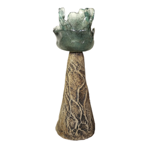 Harmony Hill Studio Contemporary Style Ceramic/Fused Glass Tree Votive Candle Holder Sculpture