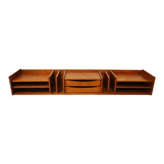 Lg. Teak Desk Top Organizer by Pedersen and Hansen Denmark For Sale