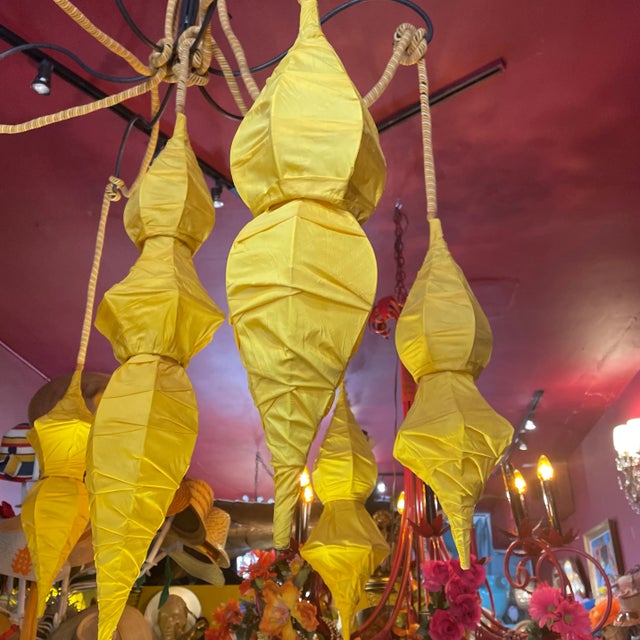 1980s 1980s Mid-Century Yellow Pods Hanging Lamp For Sale - Image 5 of 5