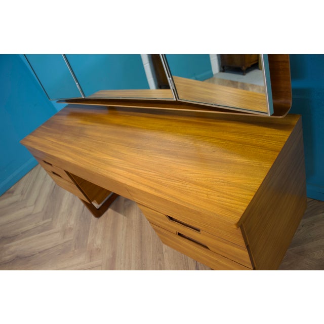 Wood Vintage Teak Dressing Table from Uniflex, 1960s For Sale - Image 7 of 12