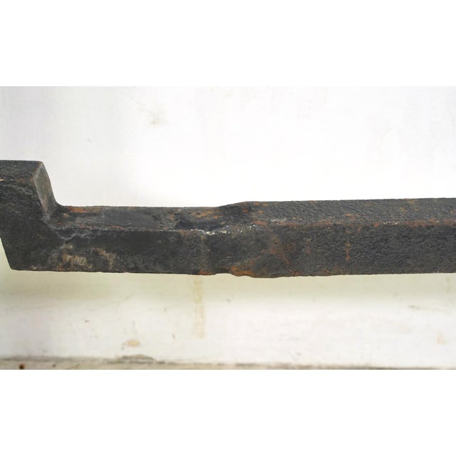 Pair of Antique Black Cast Iron Cannonball Andirons For Sale - Image 9 of 10