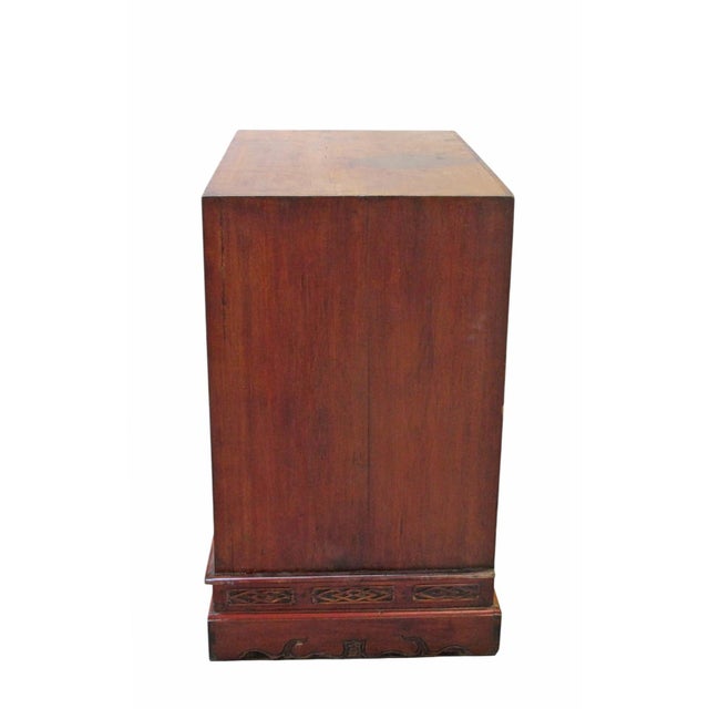 Antique Square Corner Elm Storage Cabinet For Sale - Image 4 of 13