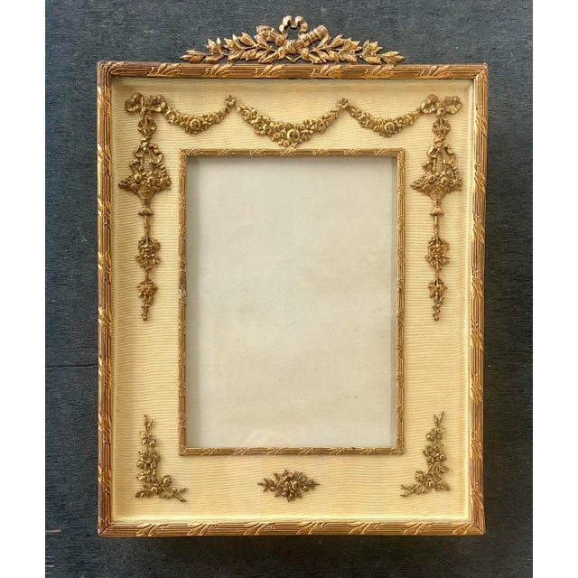 Large French Neoclassical Gilt Bronze Picture Frame For Sale - Image 11 of 12