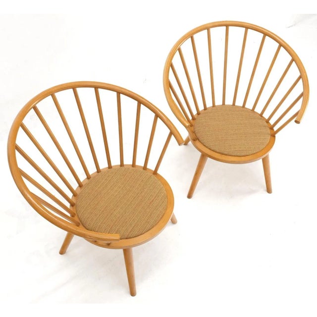 Pair of Japanese Mid Century Modern Akita Mokko Fan Barrel