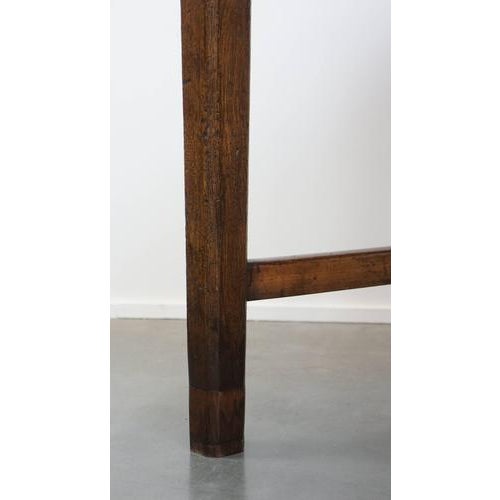 Wood Large Antique Dining Table with Drawer and Original Details For Sale - Image 7 of 15