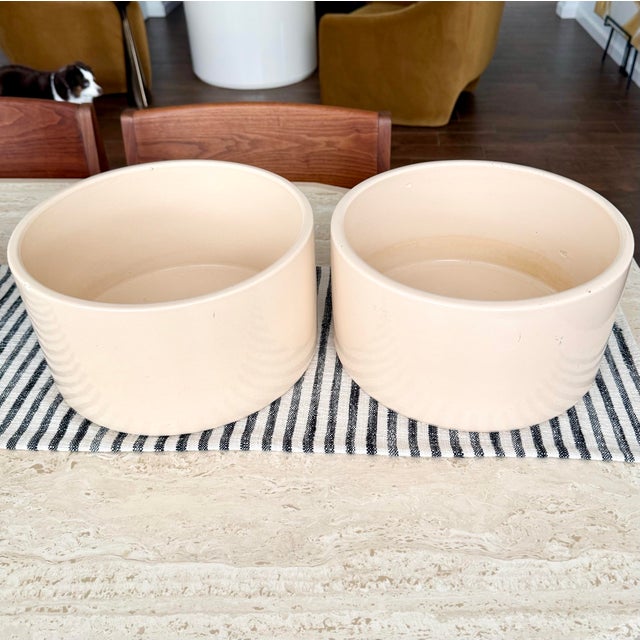 2 Lagardo Tackett for Architectural Pottery Planters / Vessels Mid Century Modern MCM UNSTAMPED - as most of the glossy...