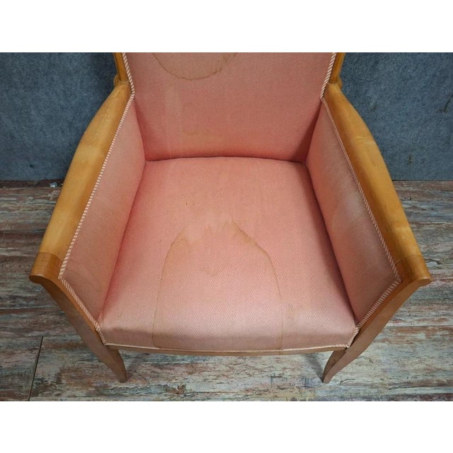 Art Deco Style Armchair in Light Molded Wood, 1930s For Sale - Image 3 of 9