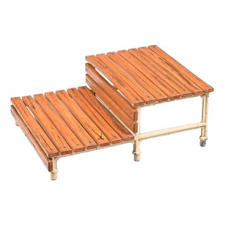 Industrial Plant Table in Wood For Sale