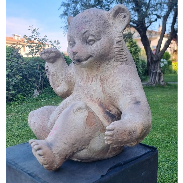 Terracotta Teddy Bear from Heissner, 1910 For Sale - Image 4 of 10