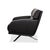 Animal Skin Leather Executive Armchair in Black Metal with Swivel by Rolf Benz For Sale - Image 7 of 9